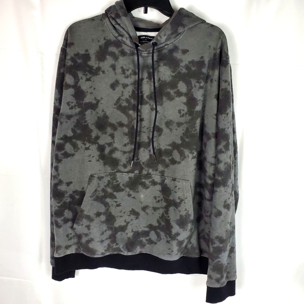 Ocean Current Men's Gunmetal Tie Dye Hoodie size large